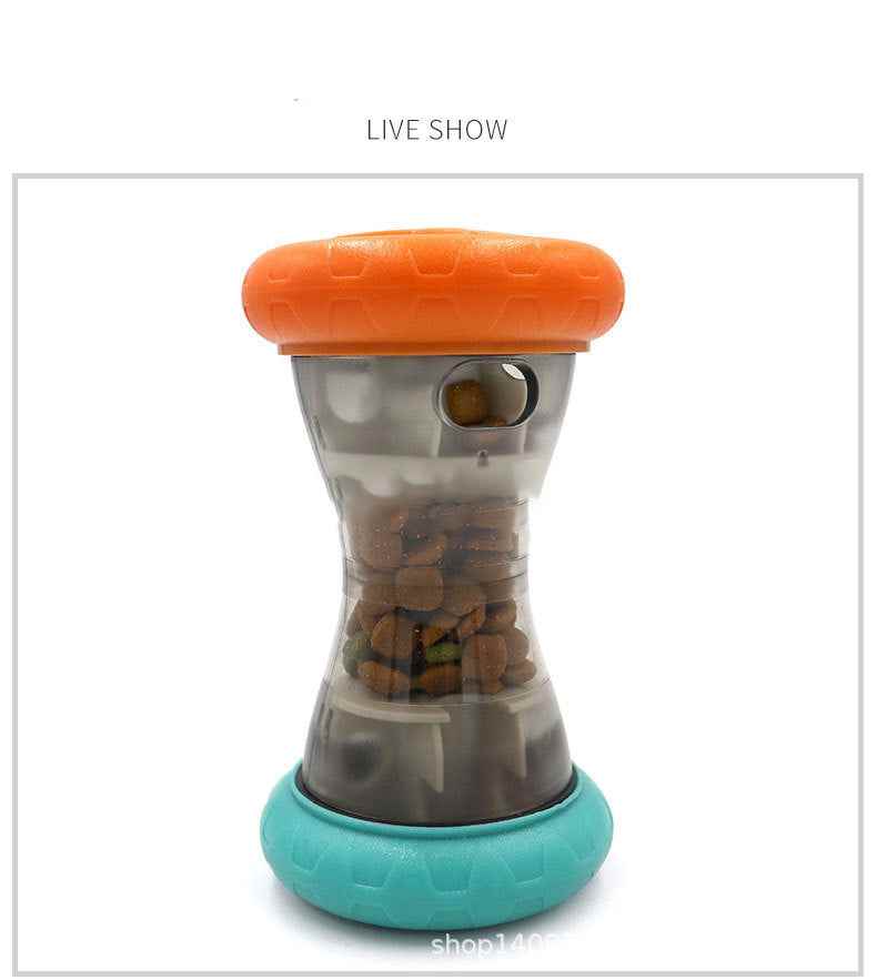 Interactive dog treat dispenser puzzle toy for slow feeding and mental stimulation”