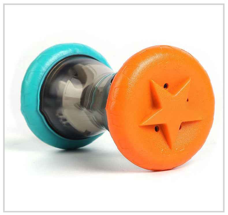 Pet food leakage toy helping reduce dog boredom