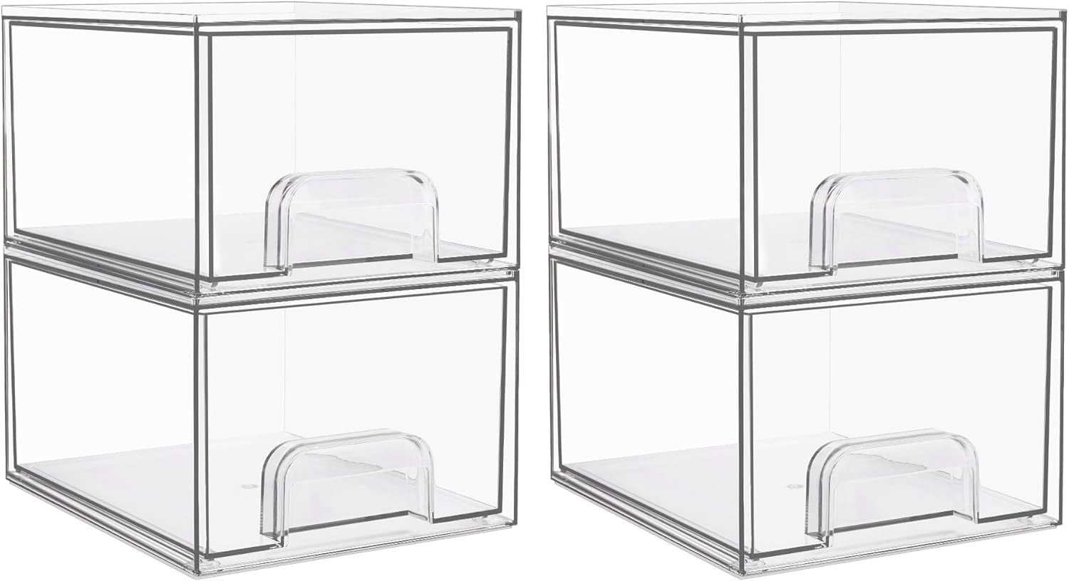 Clear Stackable Storage Drawers