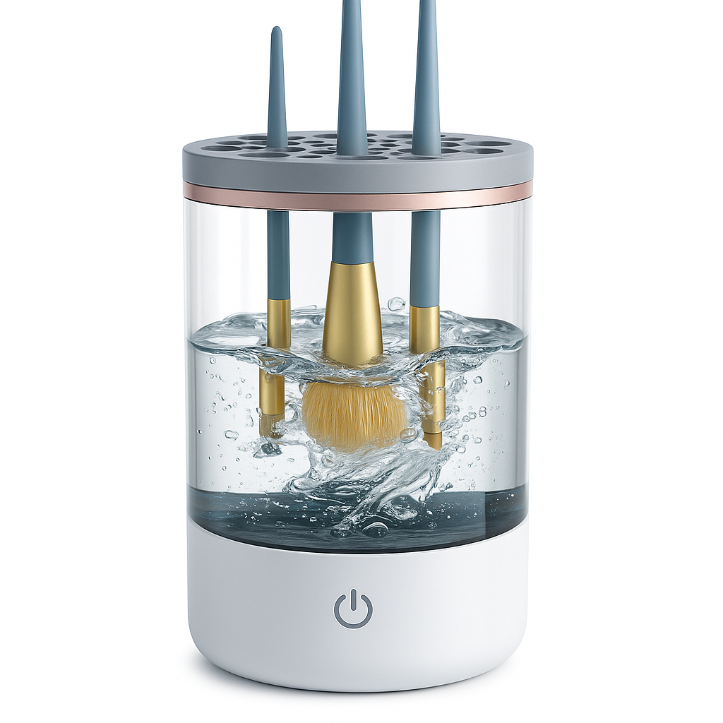 Portable Electric Makeup Brush Cleaner – USB Rechargeable Cosmetic Brush Washer