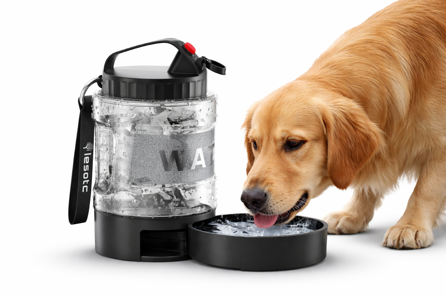 Portable Pull-Out Water Bowl for Dogs – Leak-Proof Travel Bottle