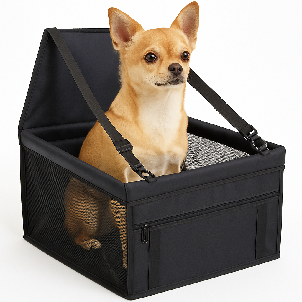Deluxe Pet Car Seat Booster – Secure, Breathable & Comfortable Travel Carrier