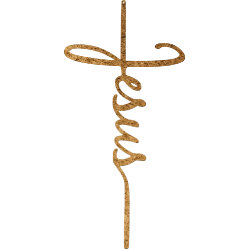 Durable steel Jesus Cross wall décor with clean minimalist lines