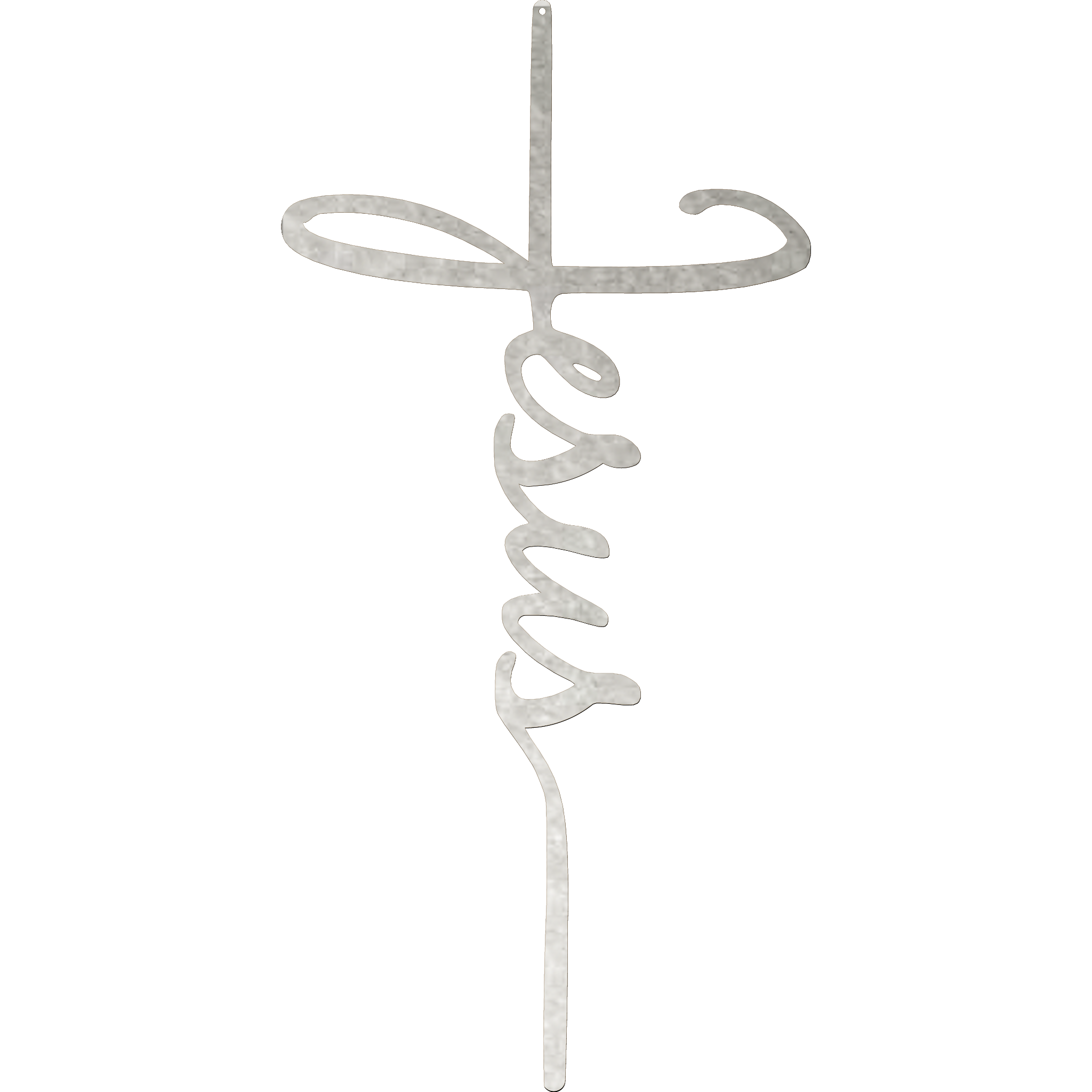 Modern Christian metal cross wall art with smooth powder-coated finish