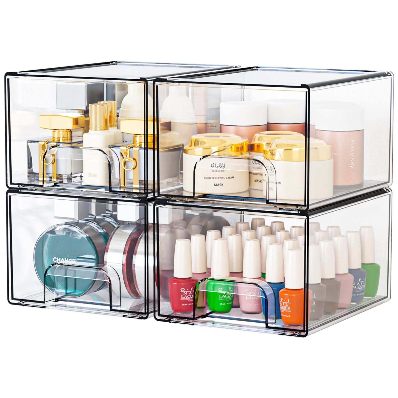 Clear Stackable Storage Drawers