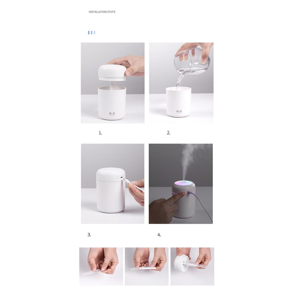 Quiet mist portable essential oil diffuser for relaxation and sleep 