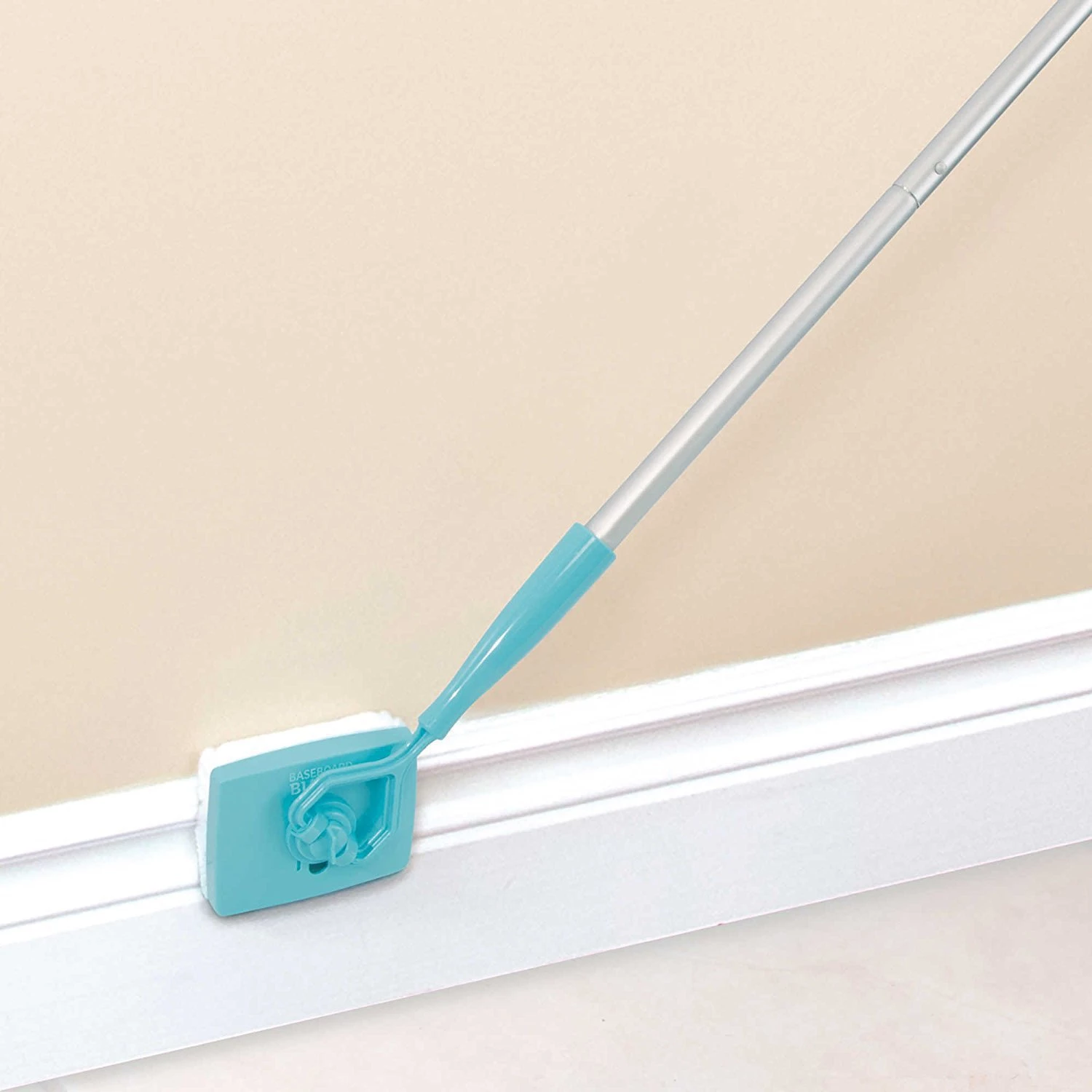 Baseboard Buddy Retractable Cleaning Brush Mop – Extendable Baseboard, Wall & Floor Cleaner