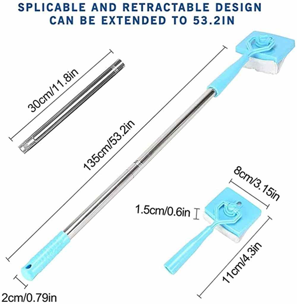 Baseboard Buddy Retractable Cleaning Brush Mop – Extendable Baseboard, Wall & Floor Cleaner