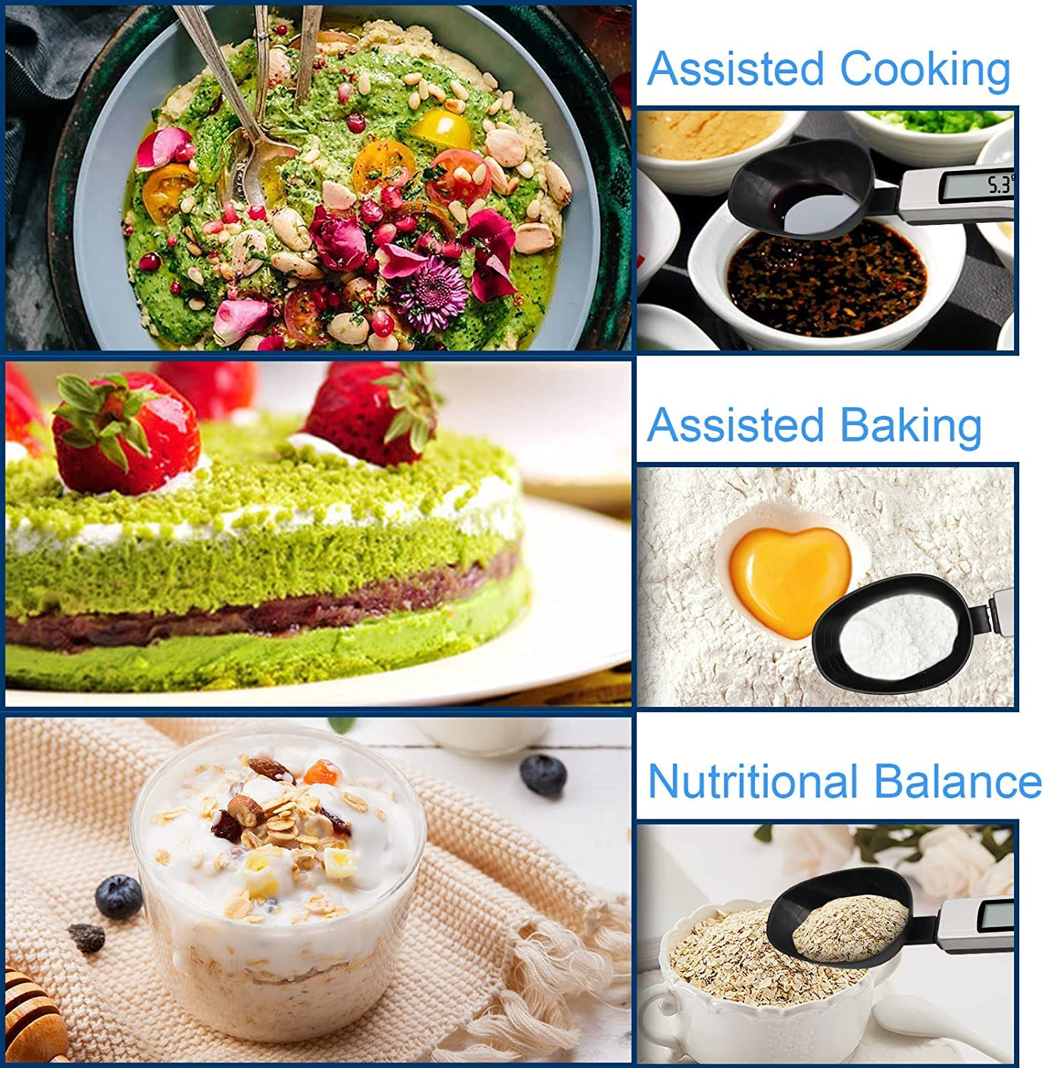 Kitchen measuring spoon scale showing 0.1g precision