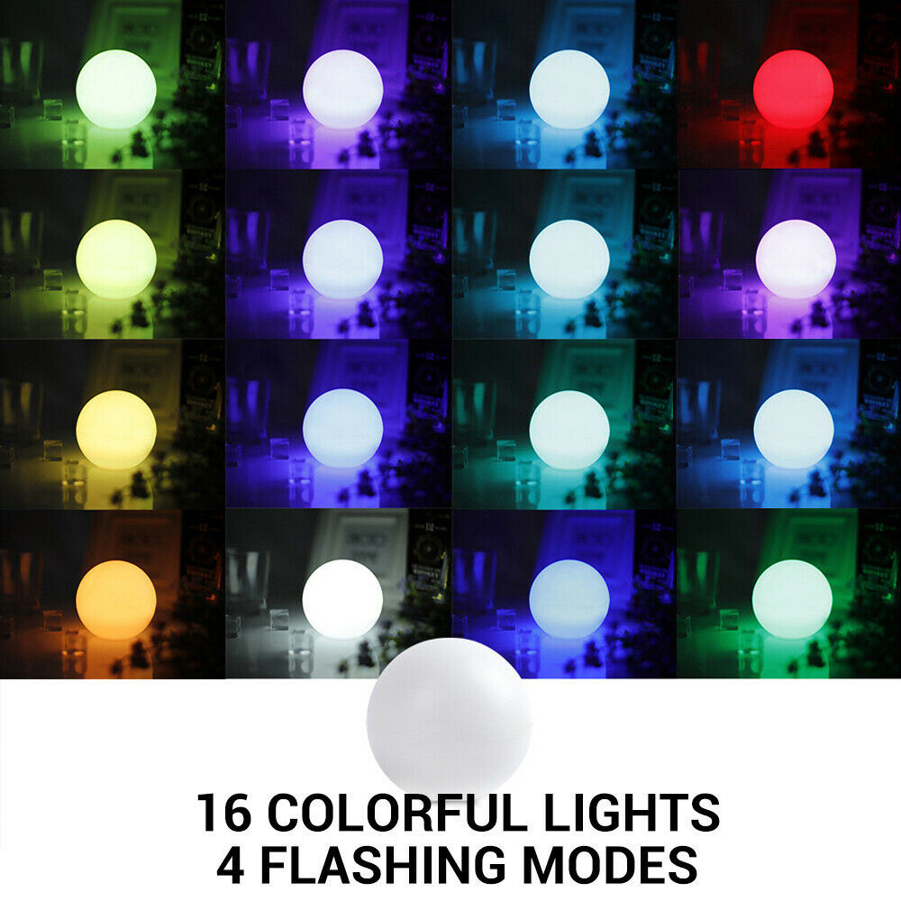Waterproof LED ball lights with color-changing modes