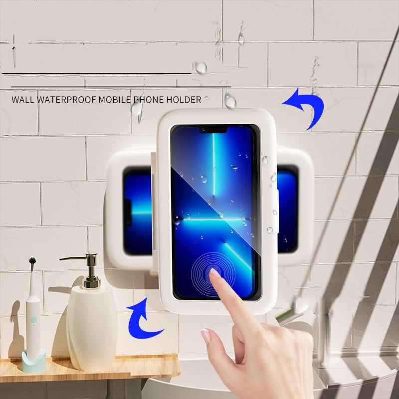 Shower phone box waterproof wall mount with anti-fog touchscreen